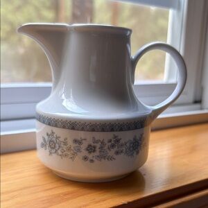 Vintage Creamer Von Henneberg Porzellan 1777 Blue Floral Motifs